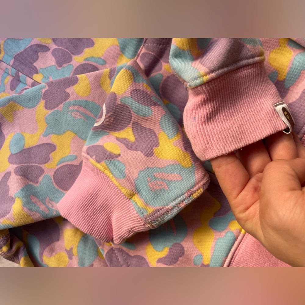 Bape Kids Pastel Camo Shark Hoodie set - Pink, Lavender, Yellow, Mint - Picture 6 of 10